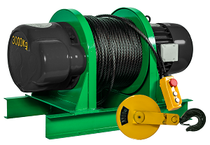 Лебедка электрическая KCD 1500/3000 кг, 100/50 м 380В